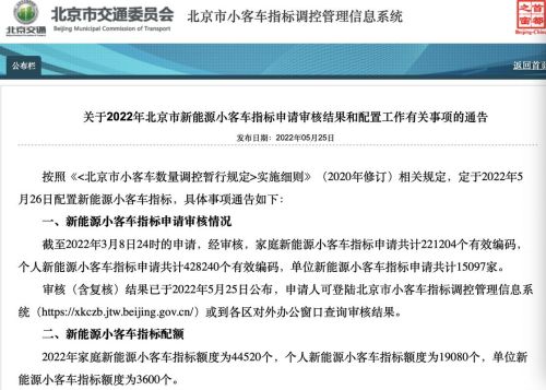 北京市个人小客车指标查询系统