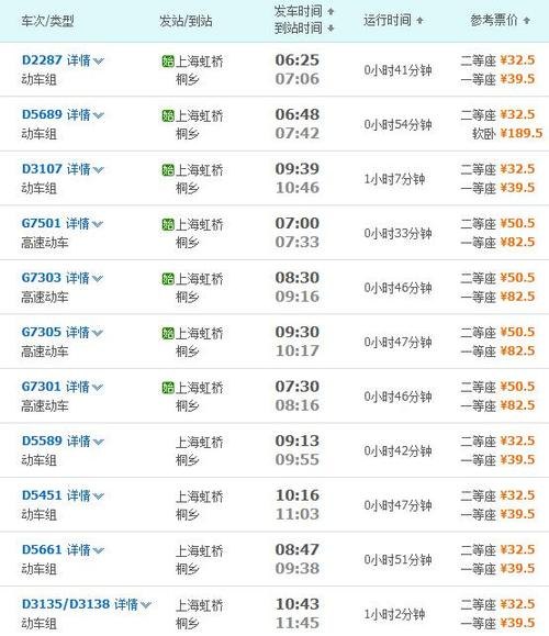郑州到上海高铁时刻表查询最新