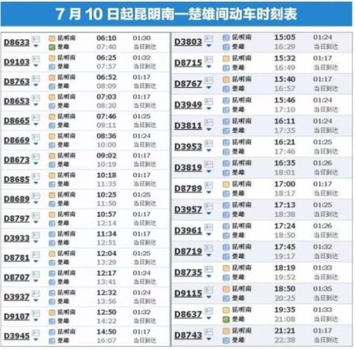 昆明到弥勒高铁时刻表查询最新 昆明到弥勒高铁时刻表查询最新