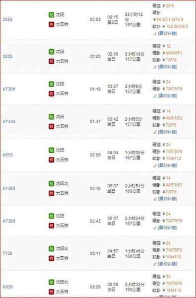 沈阳到大石桥客车多长时间