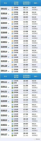 昆明到弥勒高铁时刻表查询 昆明到弥勒高铁时刻表查询