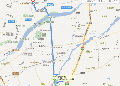洛阳5路车都是通过什么站到中点？