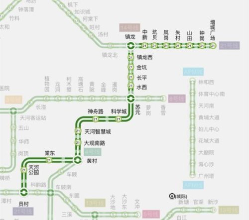 广州南站怎么坐21号线地铁？