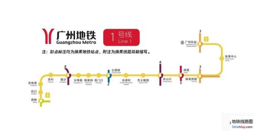 广州地铁1号线有哪些站？