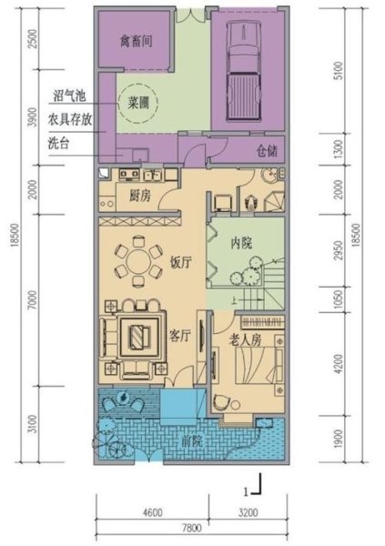 面宽15米，进深30米，坐北朝南的宅基地，设计什么风格的别墅比较好？