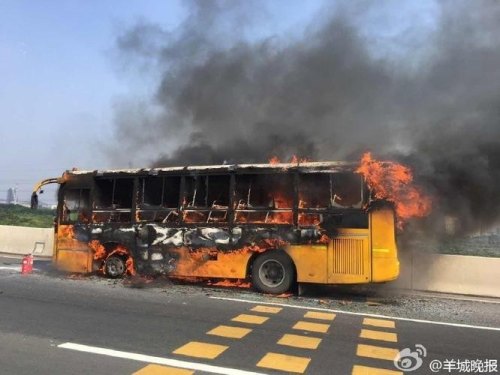 青岛：大巴车路边着火浓烟滚滚，女司机停车奔跑救火, 你怎么看？