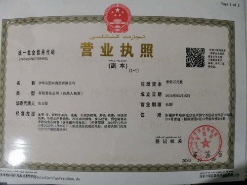 销售猪肉的经营范围？