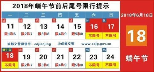 端午节这三天限号吗？