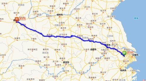 苏州在西安的哪个方位？