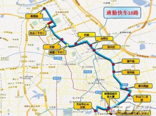从河东区常州道这有直达长江道附近的公交吗？