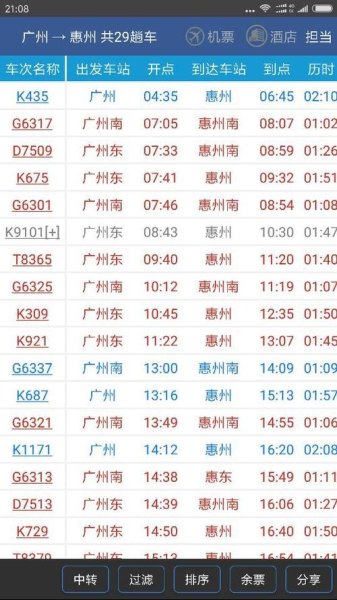 惠州城区有哪些火车售票点？