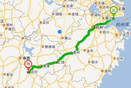 江西离上海有多远？
