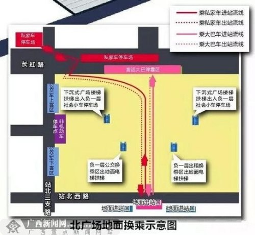 南宁站火车如何换乘为高铁？