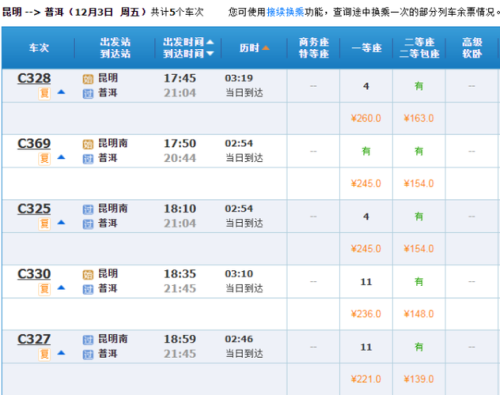 普洱到昆明高铁里程多少公里？