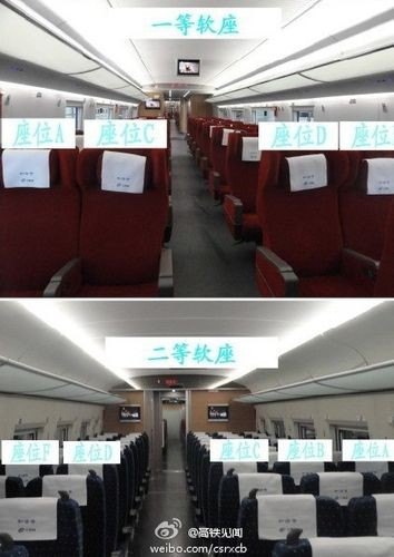 高铁一等票d座是哪个位置？