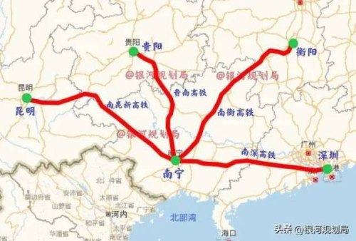 南宁至西安高铁途经站点？
