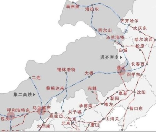 东北地区直通西北地区的火车？