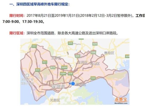 深圳宝安大道限行时间？