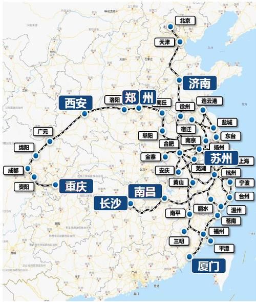 2013年8月1日要开通青岛到杭州的高铁，途径哪些站点？