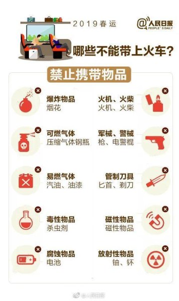 高铁站不能带什么东西进站 高铁站不能带什么东西进站