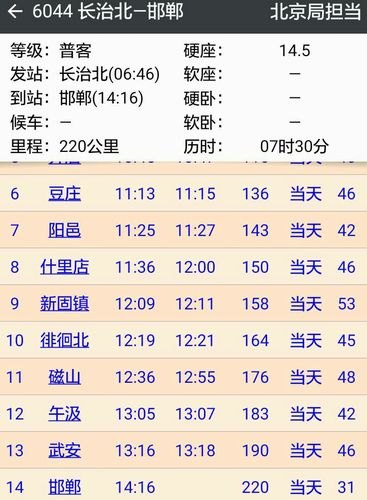 长治到邯郸客车最晚几点？