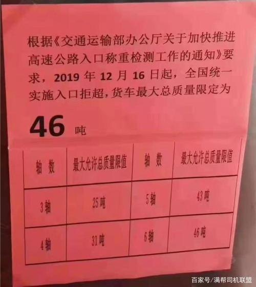 内蒙高速六轴限重多少吨? 内蒙高速六轴限重多少吨?