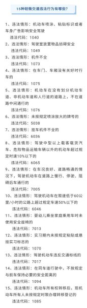 15种轻微交通违法行为不予处罚