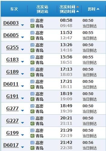 北京到青岛飞高铁多久