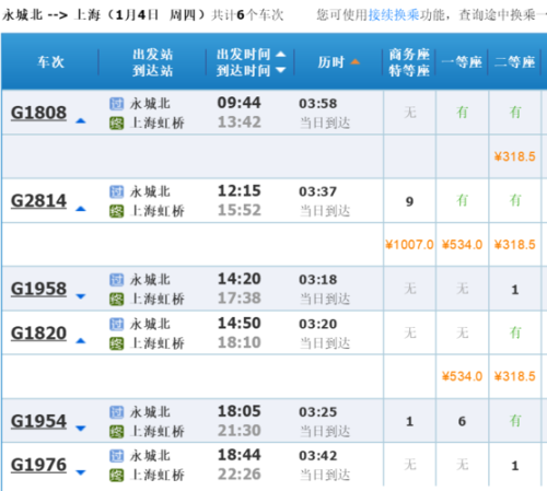 高铁二等座价格是多少 高铁二等座价格是多少