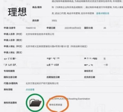 理想商标什么时间注册的？