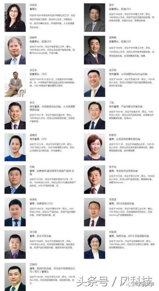 华为五大高管排名？