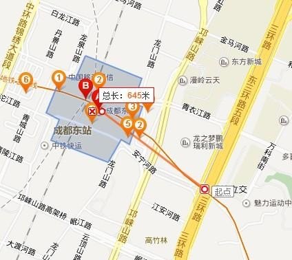 成都火车东站到高升桥路东段怎么走？