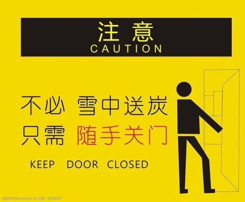 楼道关门标语？