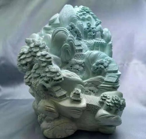 山水玉石摆件寓意？