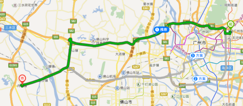 广州到佛山有多远？