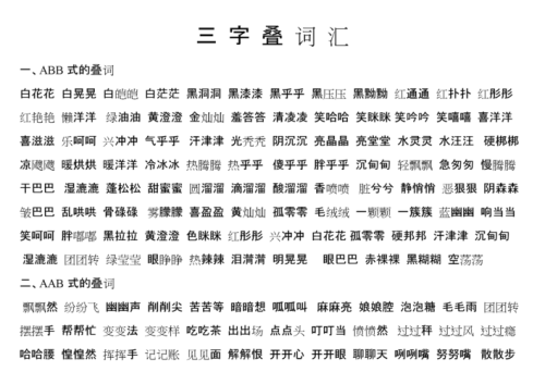 二字叠词是轻声吗？