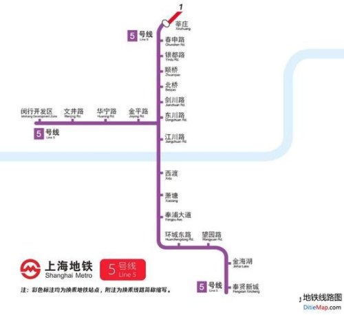 五号线全程站名？