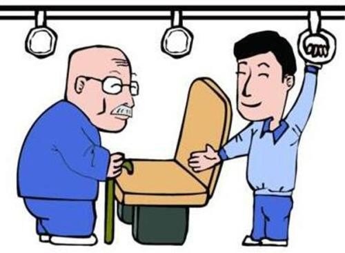 健康的年轻人坐了公交车的“老弱病残座”，老年人该不该让他让坐？