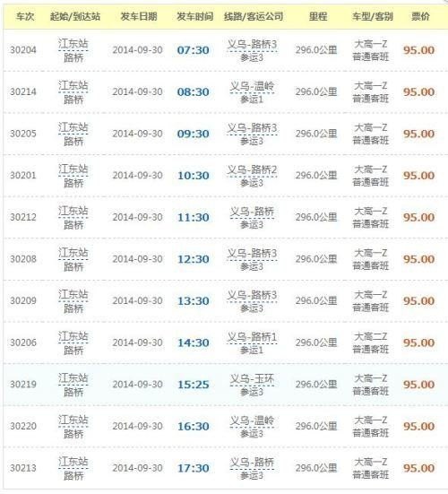 宁波客运中心到台州路桥的汽车是具体到路桥的什么地方？