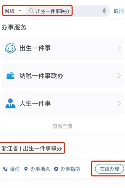 浙里办怎么查看出生证明？