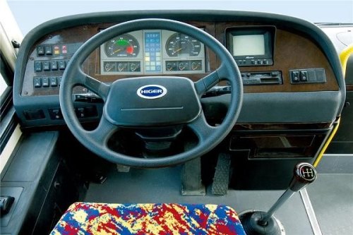 海格大巴车方向盘右边的拨杆干嘛的？