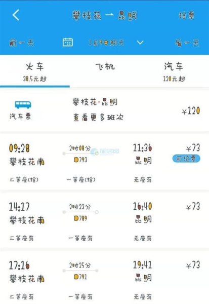 攀枝花到成都动车？