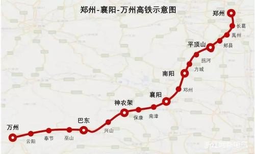 万州到郑州高铁经过哪些地方？
