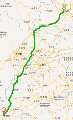 昆明到西安高铁途经? 昆明到西安高铁途经?