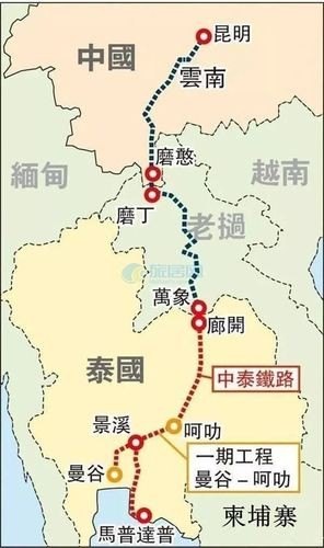 中泰高铁都会经过哪些城市？