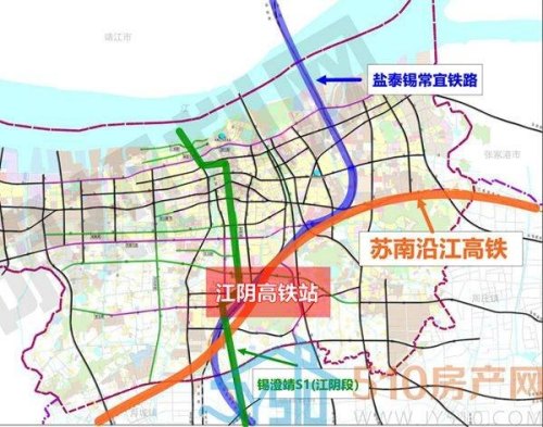江阴高铁站将通哪些城市？