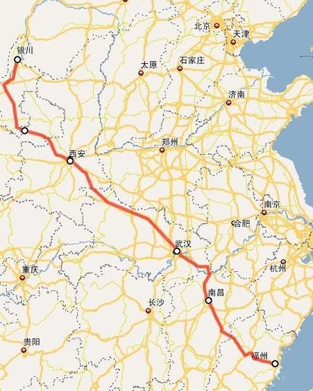福银高速铁路是从哪里到哪里，预计什么时候全线通车？