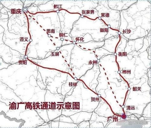 黔渝高铁通车后有贵阳到广安的线路吗？
