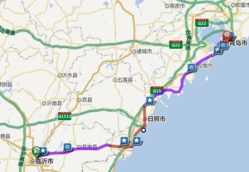 自己开车丛青岛到临沂走高速得多久多少公里？