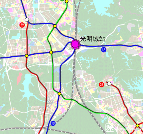 光明城站是双地铁吗？